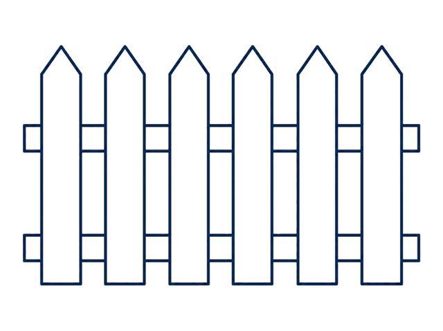 Illustration of a metal picket fence