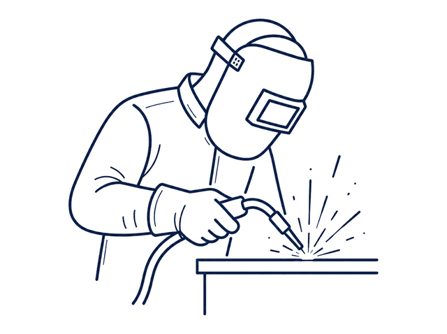 Illustration of a welder at work